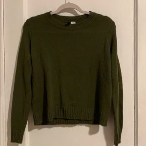 Olive green crew sweater